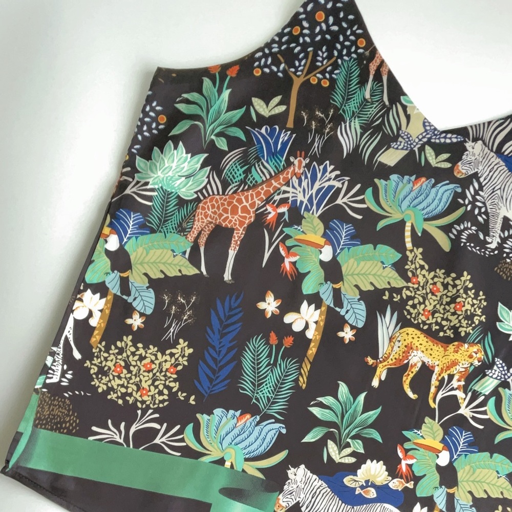 NEW Spaghetti Strap Tank Top Camisole Safari Print - Picture 9 of 11